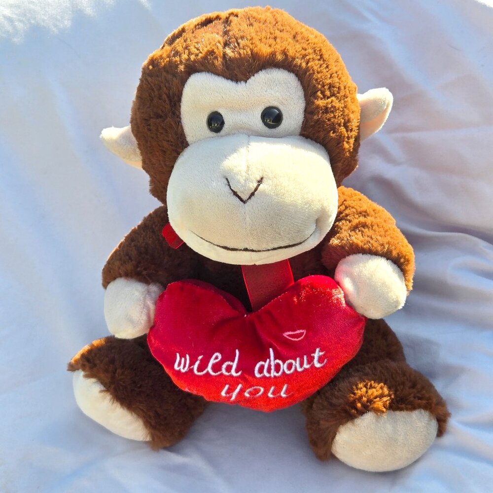 2009 Love Monkey "Wild about You" Sweet Expression Love Plush 10"